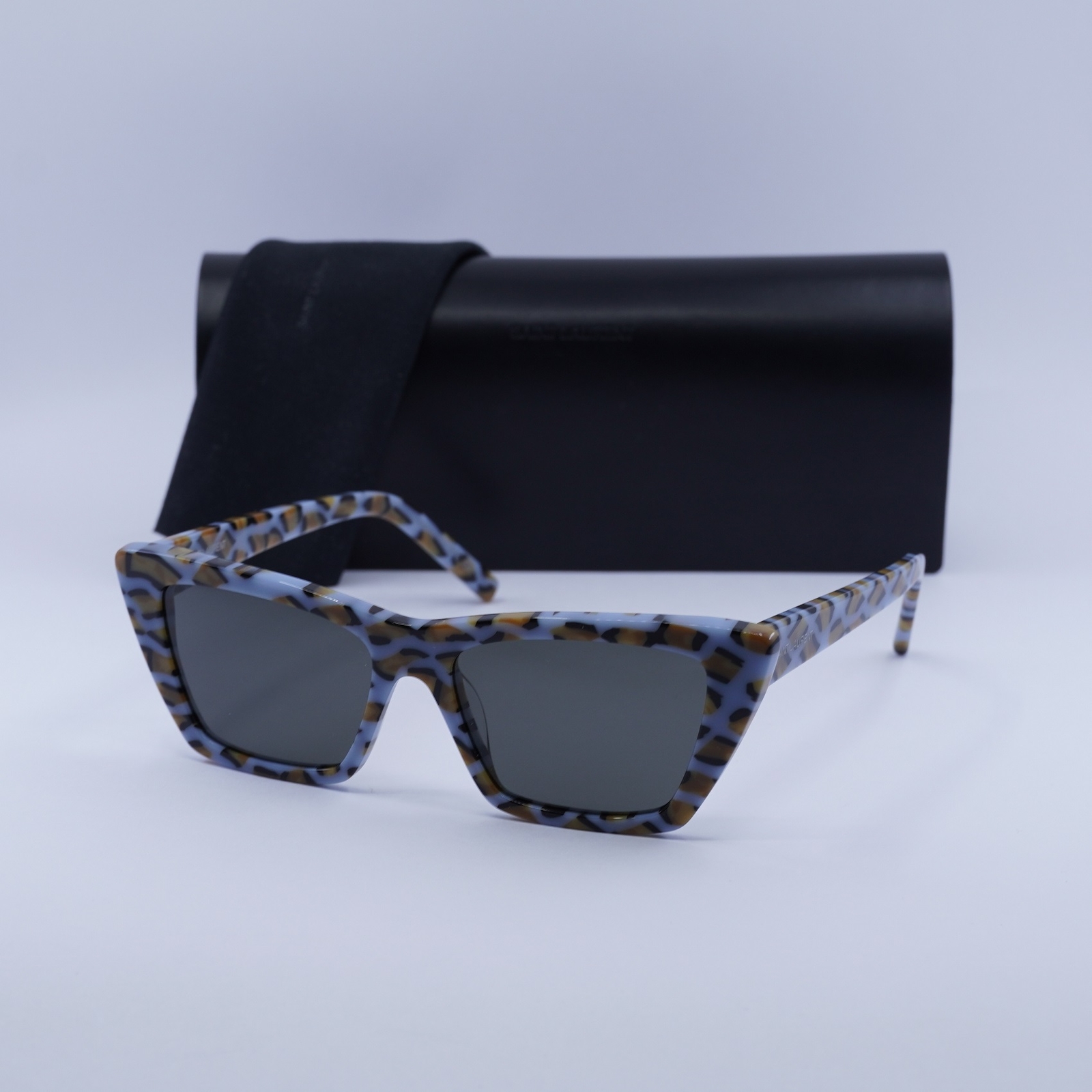 Occhiali da sole Saint Laurent SL276 MICA 035 viola avana grigio 53 16 145 nuovi originali...