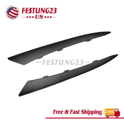 Front Bumper Grille Headlight Trim Molding Set For 2022 2023 Honda Civic 4DR