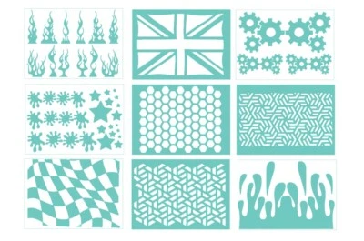 Cut Vinyl Stencil Mask for Airbrush RC car body shell A5 sheet Various styles