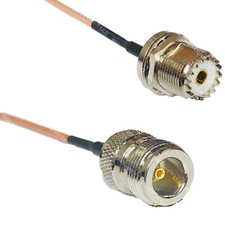 RG316 UHF Female BULKHEAD to N FEMALE RF Cable Rapid-SHIP LOT