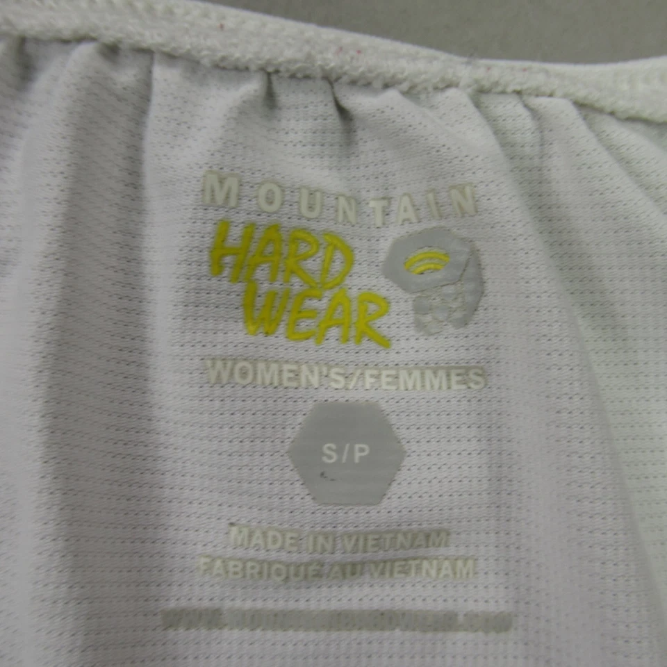 Camisa Mountain Hardwear Mujer Pequeña Manga Corta Ligera Cuello en V Blanca Foto 4 de 4