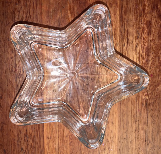 Star Shaped Candy Dish Clear Glass eBay