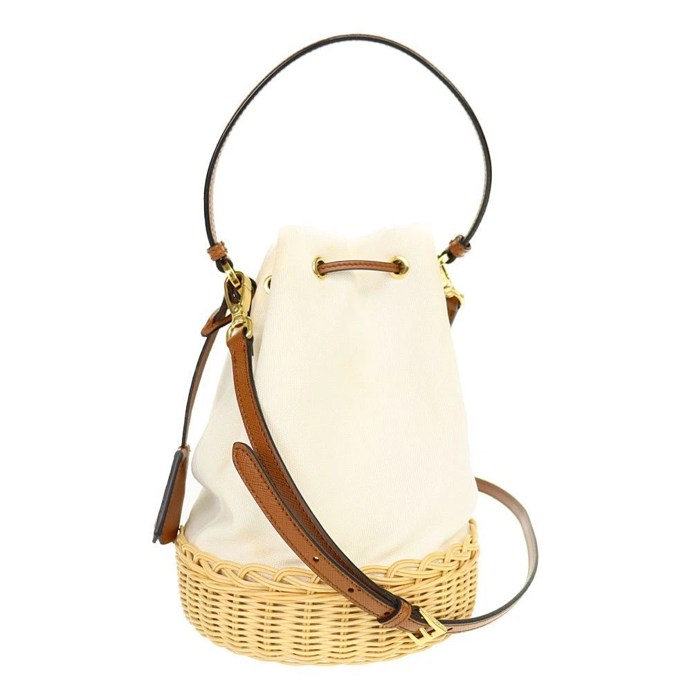 Prada white basket bag sales
