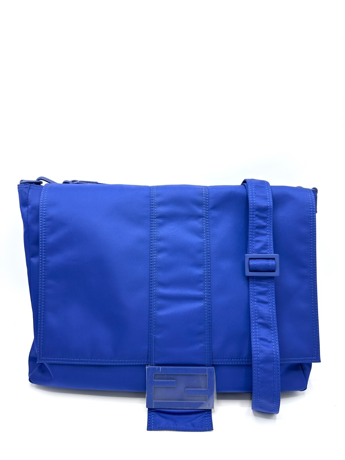 Fendi Blue Nylon XL Baguette Bag on eBay Live
