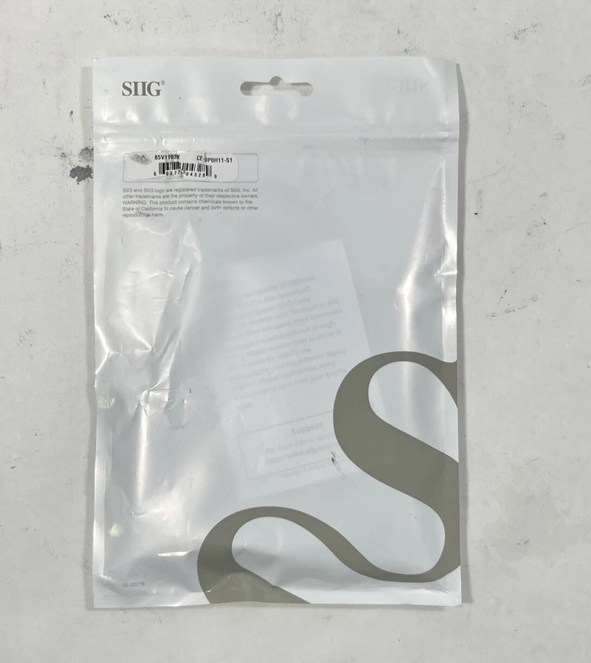 New SIIG 1x2 DisplayPort 1.2 to DisplayPort Multi-Monitor Splitter CE-DP0H11-S1 - Image 2 of 2