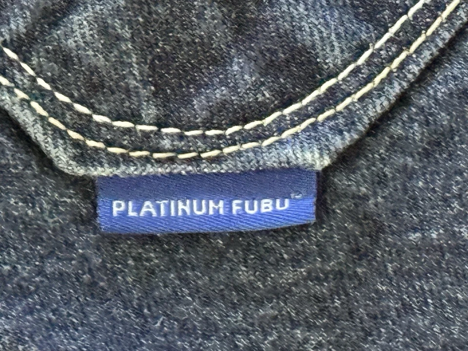 Редкие Y2K Платиновые Шорты FUBU 19107 Fat Albert КОРИЧНЕВЫЙ ШЕРШЕНЬ Denin 40 Талия - Изображение 4 из 4