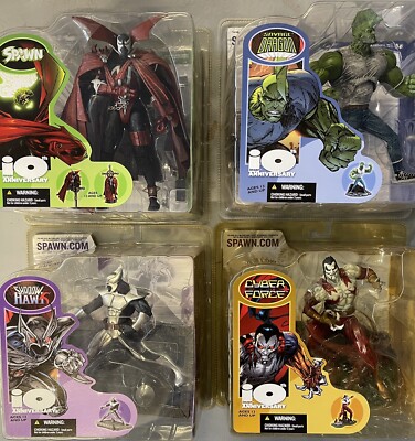 Mcfarlane Toys Spawn 10th Annivessary Complete Set Shadow Hawk, Cyber Force  | eBay