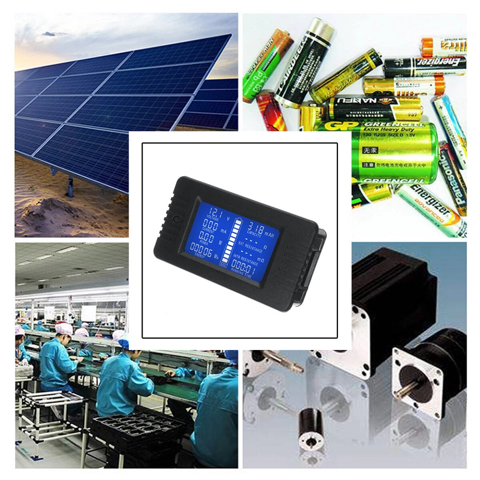 LCD Display DC Battery Monitor Meter 0-200V 200A Shunt Amp Cars RV Solar - image 3 of 4