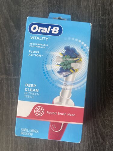 Oral-B Vitality Floss Action Rechargeable Battery Electric Toothbrush Pink NEW - Picture 1 of 1