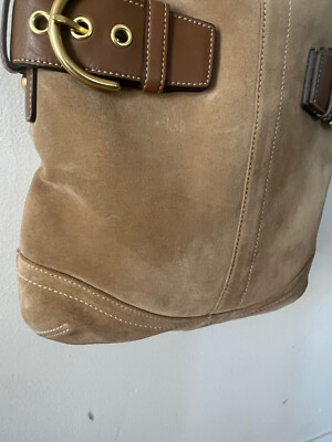 VINTAGE COACH 1483 CREED SUEDE DOUBLE STRAP BAG | eBay