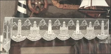 Heritage Lace White Lighthouse Mantle Scarf 20 x 92 Livingroom Den Piano Buffet