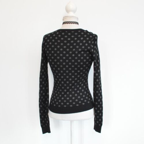 Vintage y2k 00s 2000s whimsygoth fairy moody coquette cardigan polka dot size S - Picture 6 of 6