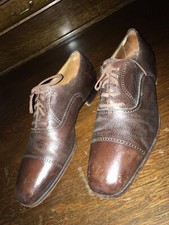 Olympic Mens Oxfords Lace Up Shoes Brown Leather Size 10 Us