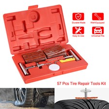 57Pcs Tire Heavy Duty Repair Tools Kit for Car Truck ATV Motorcycle Plug Patch