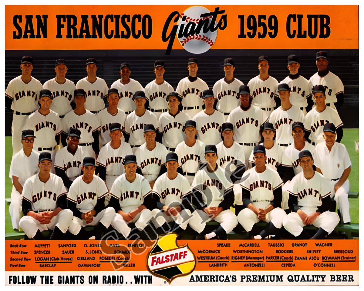 1959 San Francisco Giants Team Picture Color 8 X 10 Photo Picture