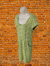 WHITE STUFF GREEN DRESS SIZE UK 10 COTTON VISCOSE WOMENS SHORT SLEEVE T-SHIRT