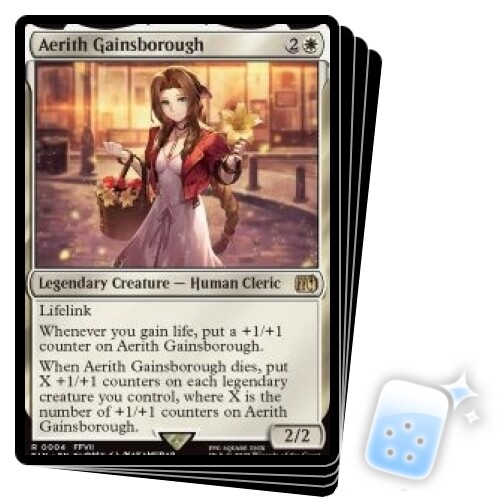 AERITH GAINSBOROUGH X4 Final Fantasy FIN Magic MTG MINT CARD