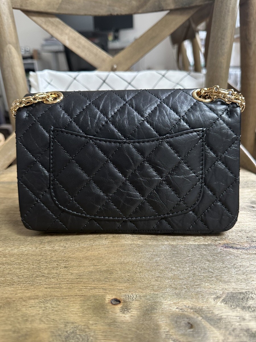 【CHANEL】2.55 Vintage Chain Mini Bag Black Chanel Reissue 2.55 Mini flap black bag | eBay