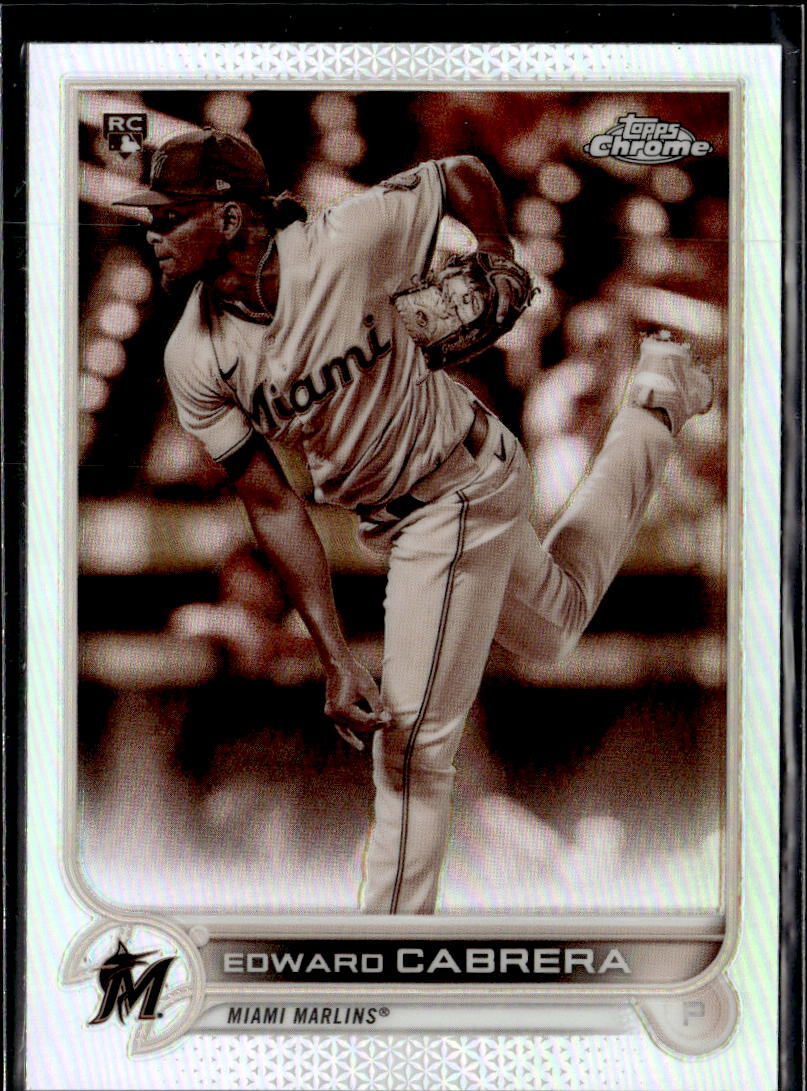 2022 Topps Chrome Sepia Refractor Edward Cabrera Miami Marlins RC #64