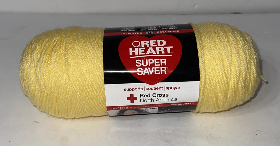 Red Heart Super Spar Garn Knäuel Zitrone 7oz 364 Yards 100% Acryl 