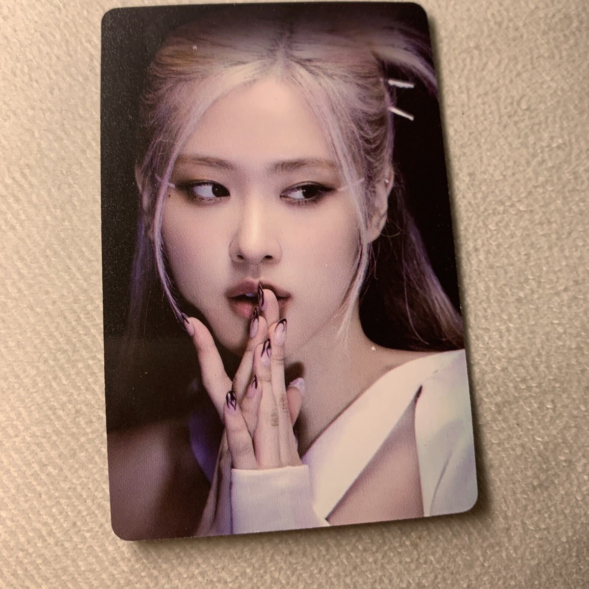 Rose BLACKPINK Green V Black Edition Celeb K-pop Girl Photo Card