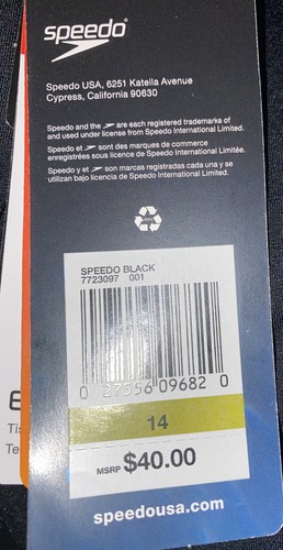 NWT Speedo Women's Endurance Lite Solid Fitness Boy Short Black $40 talla 14 - Imagen 4 de 4