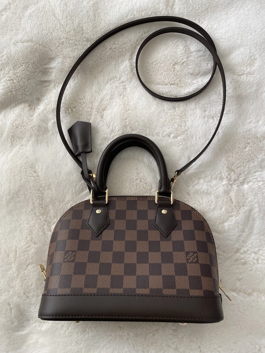 Louis Vuitton Alma Damier Ebene Shoulder Bag BB Brown. 100% Authentic