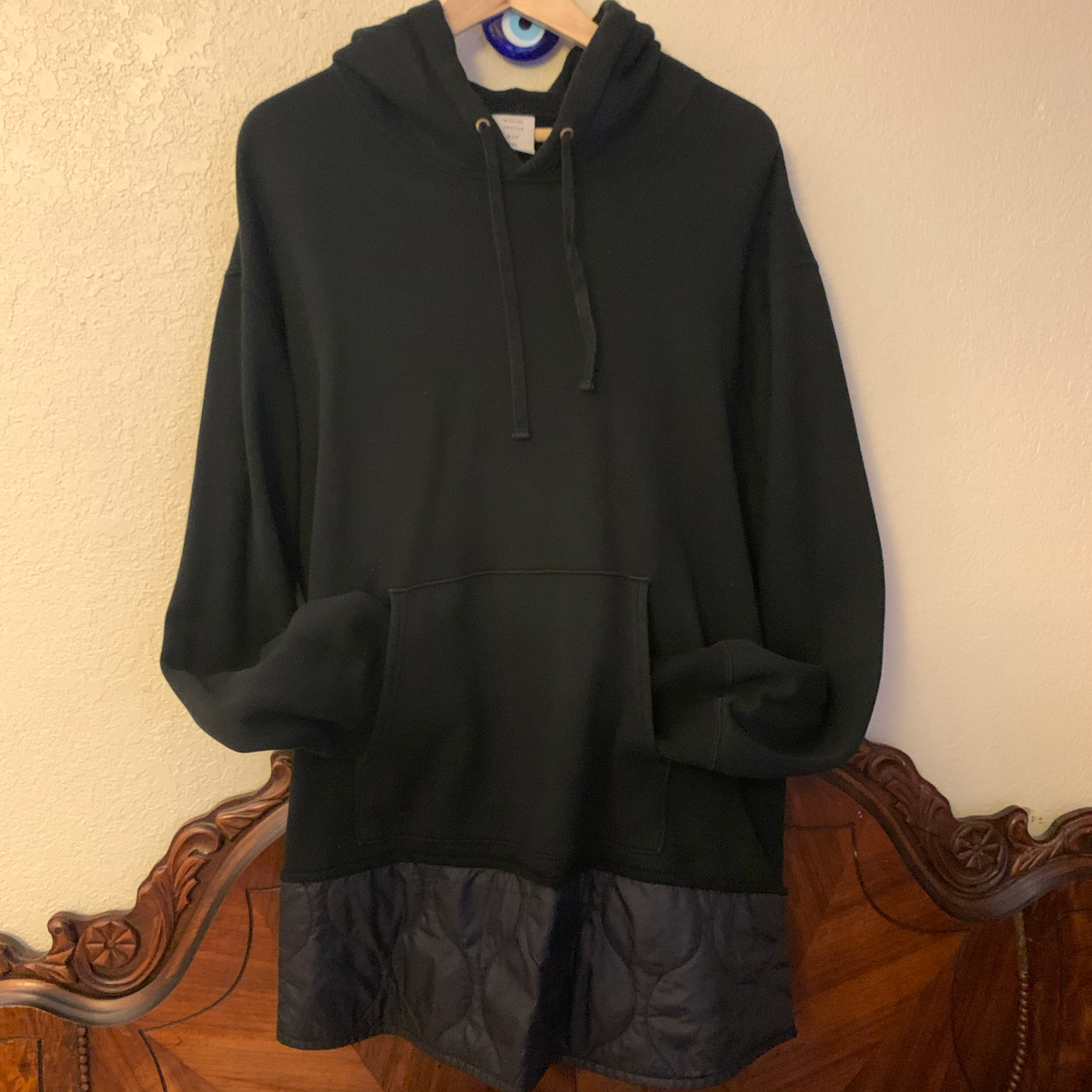 MisterGentleman Black Layered Hoodie XXL Rare Japanese Brand 