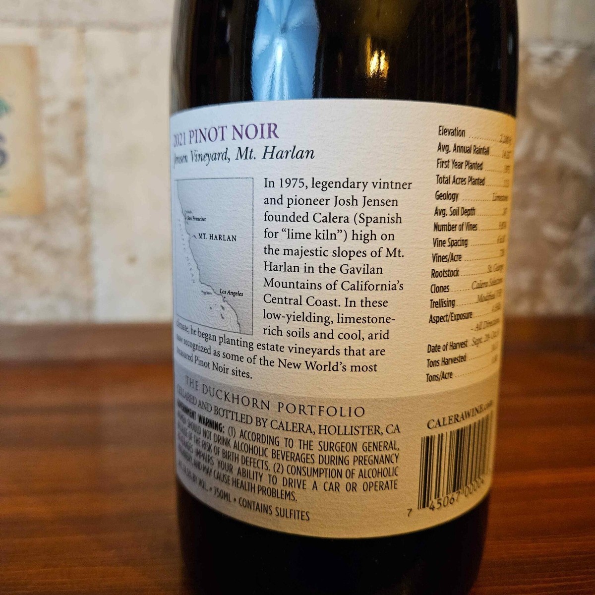 ワイン CALERA 2016 Jensen Vineyard Pinot Noir 2016 Calera Jensen Vineyard Pinot Noir, Mount Harlan, USA
