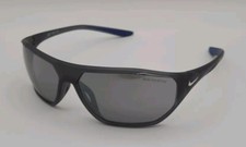 Nike Aero Drift Grey Silver Geometric Wrap MAX Optics Sunglasses DQ0811-021 New