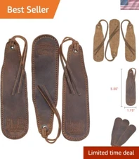 Artisan Handmade Leather Bookmarks - Vintage Patina with Rustic Tasseled Design