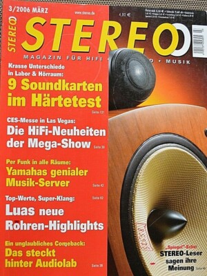 STEREO 3/06, B&M BM 12,B&W N 804 S, LUA REFERENCE NO 7,6,ACCUPHASE DP 25,GCC 250
