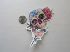 SHIP FROM NY - Temporary Tattoo - Candy Skull 3" long 
