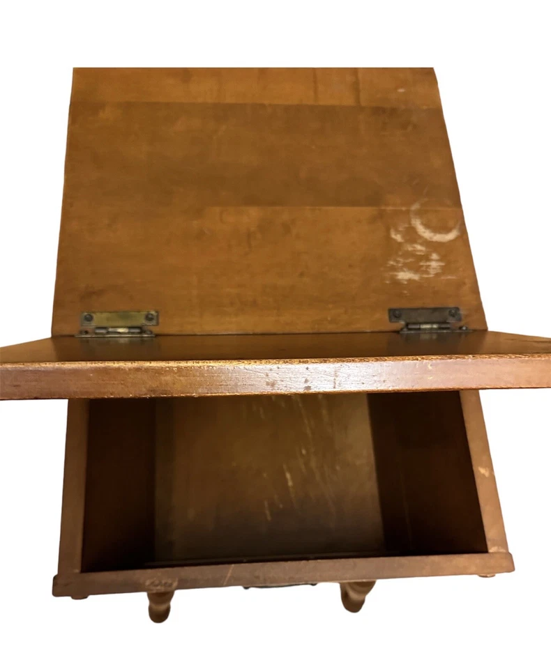 Набор середины века колониальный стиль откидной верх конец/боковые столики: (тесто) - Изображение 3 из 4