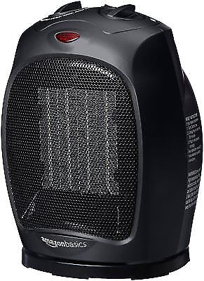 Amazonbasics 1500 Watt Oscillating Ceramic Space Heater with Adjustable for  sale online | eBay