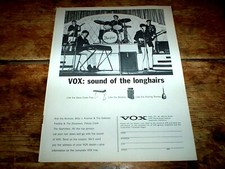 THE DAVE CLARK FIVE ( VOX AMPLIFIERS keyboards ) Vintage 1965 U.S. PROMO Ad NM-
