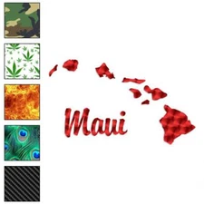Maui Hawaiian Islands, Vinyl Decal Sticker, 40 Patterns & 3 Sizes, #2390