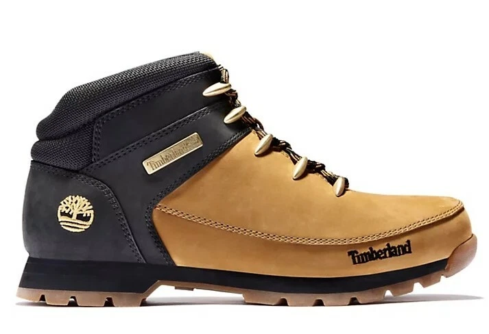 Timberland Men\'s Euro Sprint Leather Hiker Boots Wheat Black Gray A1NHJ |  eBay