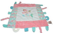 Maison Chic Tropical Mermaid Lovey Security Blanket Green Pink knots teethers