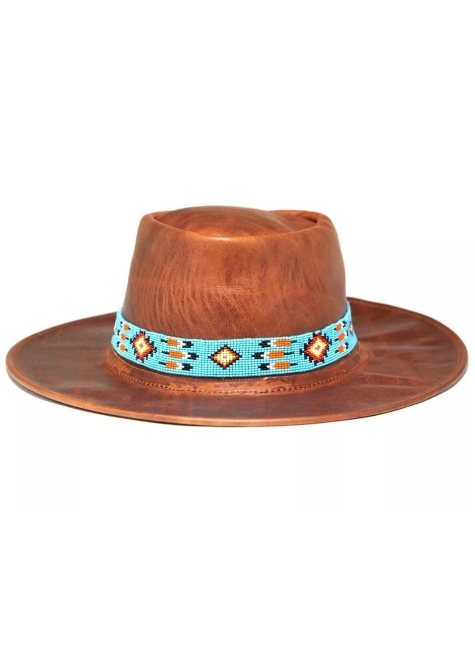 Western Seed Beaded Hat Band Fit Cowboy Hatband South West Multi Color Hat Band