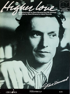 Steve Winwood - Higher Love 1986 Original Australian Sheet Music