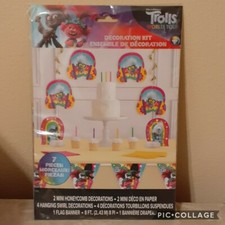 DreamWorks Trolls World Tour 7 pcs Party Decorating Kit NEW