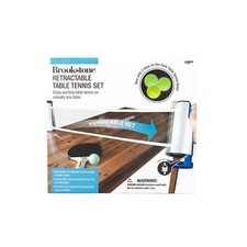 Brookstone Retractable Table Tennis Set, Glow In The Dark Balls Carrying Bag New