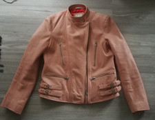 'each X Other' Genuine Leather Coral Pink Jacket - Large