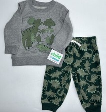 Boys Size 3-6M Adorable 2-Piece Dinosaur Long Sleeve Shirt  Pants Outfit Set