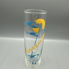 Vintage Libbey Moonraker Daytona Beach Hilton Highball Glass Sailboat