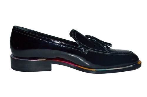 Paul Smith Mainline Womens Alexis Black Patent Leather Loafer UK 5 US 7 BNIB - Picture 6 of 8
