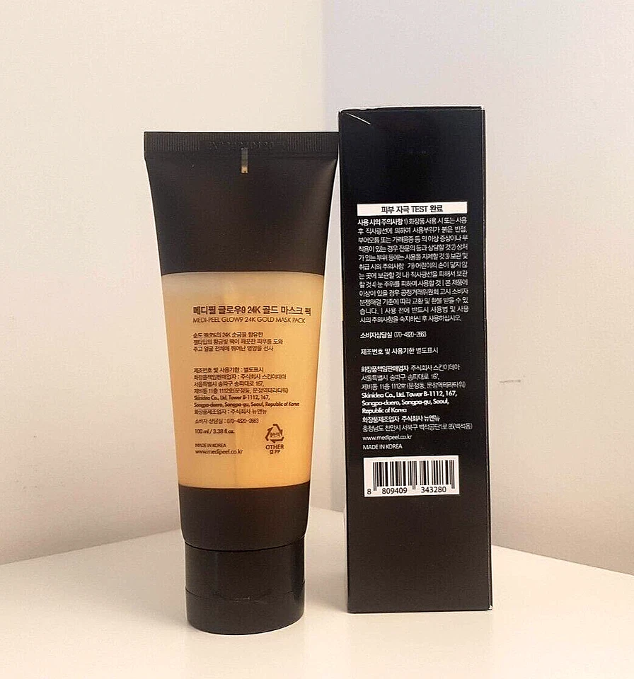 Medi-Peel Glow9 Colloidal 24k Gold Mask Pack 100ml Exfoliates Dead Skin Cells - Image 2 of 4
