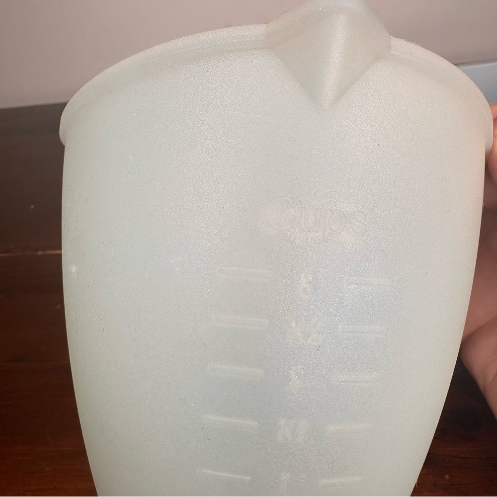 Set of 3 Frosted Plastic Measuring Cups Kitchen Baking Cooking Tool Set