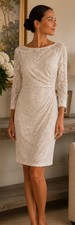 Lauren Ralph Lauren Lace Midi Dress Blush Size 12 New Luxury Quality